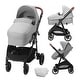 preview thumbnail 12 of 28, Carbon Steel Foldable 5-in-1 Stroller with Reversible Seat - 34.6” L x 23.6” W x 46.5” H Light Gray