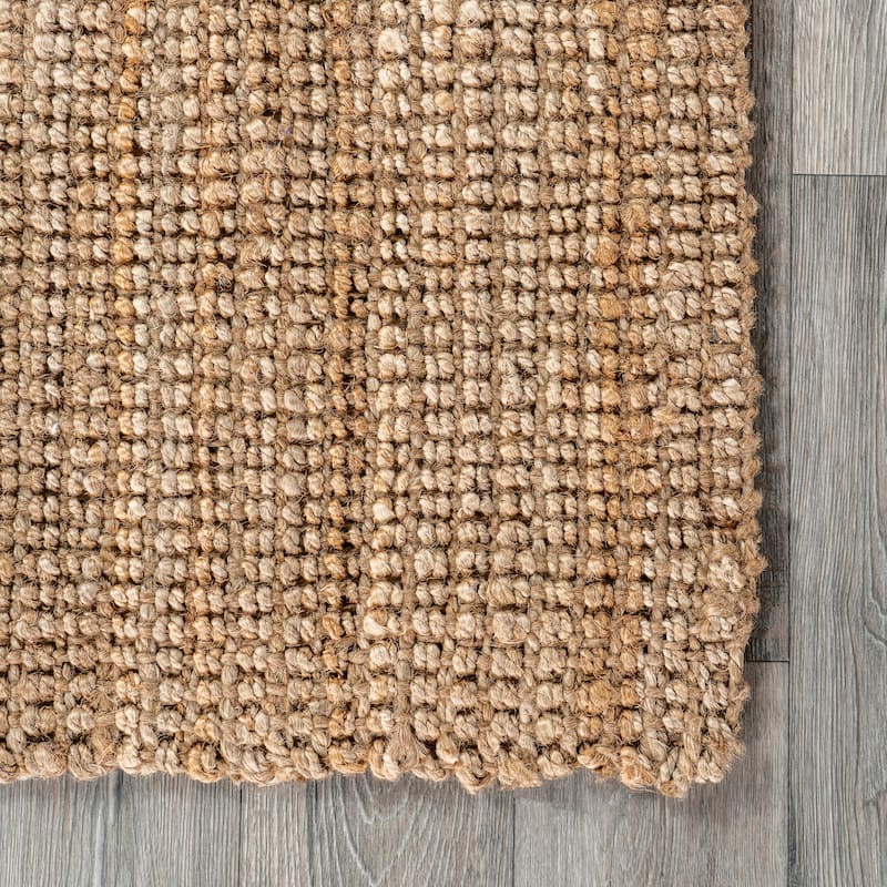 Nuloom Ashli Solid Farmhouse Jute Area Rug