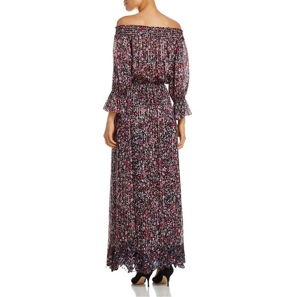 tahari printed halter maxi dress