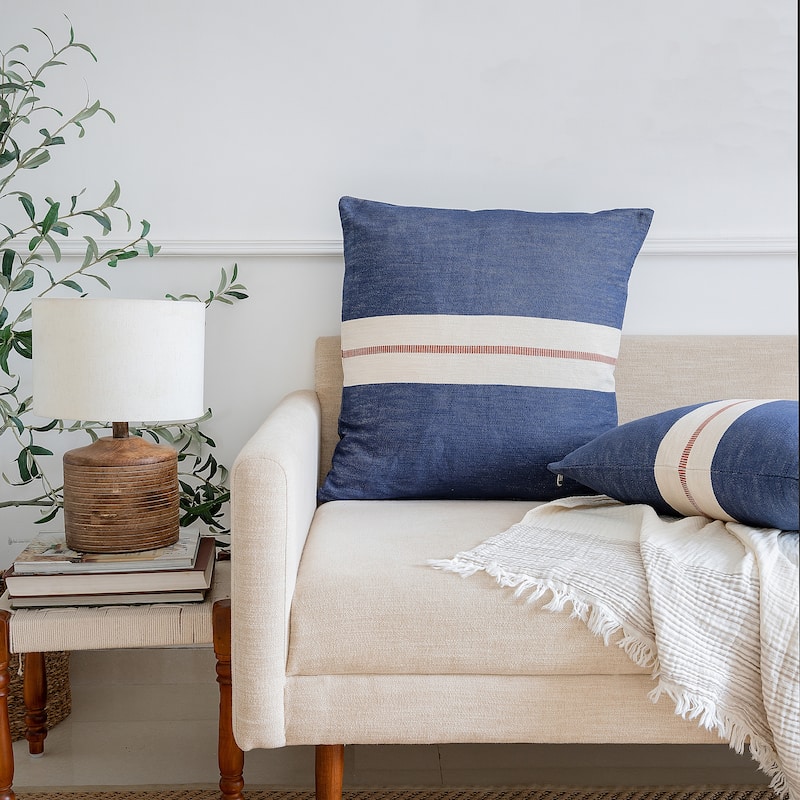 Sevita Striped Cotton Throw Pillow