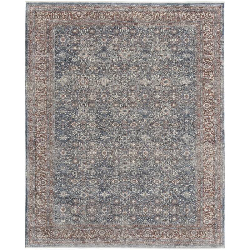 Wepu Power Loomed Floral Traditional Stain Resistant Low Pile Durable Area Rug By HomeRoots - 2' x 3'