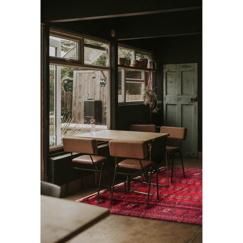 Teimani Red Rug 4'1" x 5'11" - 4'1 x 5'11