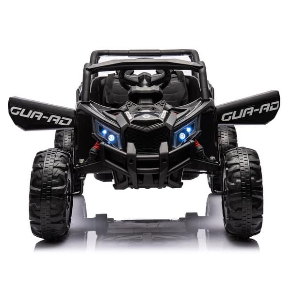 slide 2 of 95, Kids 12V UTV Ride-On Car with USB Music, High-Low Speed Switch, LED Lights, Ages 3-8