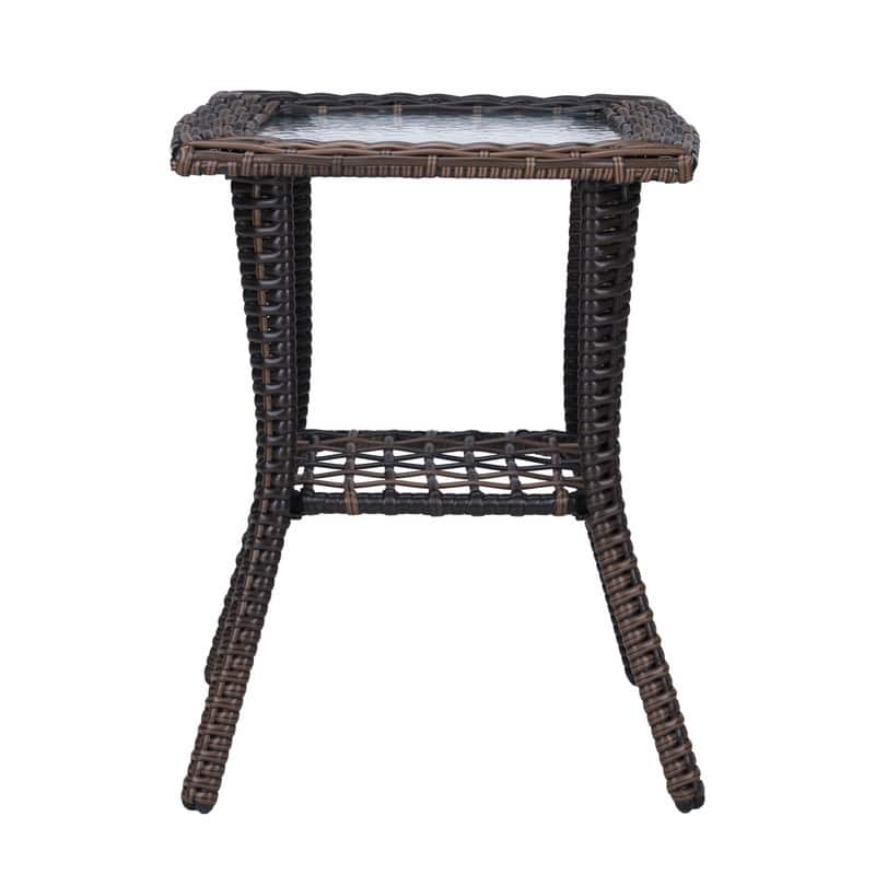 Patio 22 in. Wicker Side Table