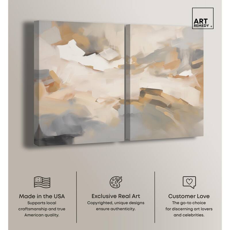 Lost in Thought Canvas Set of 2 by Art Remedy, Gallery Wrapped