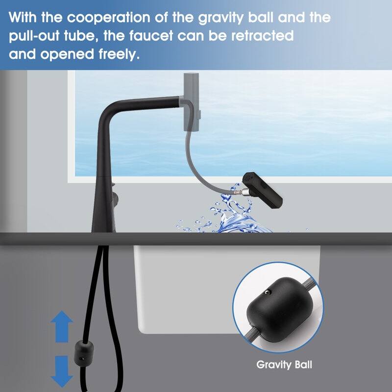 Matte Black Smart Temp 3 Mode Faucet with Pull Down Sprayer​