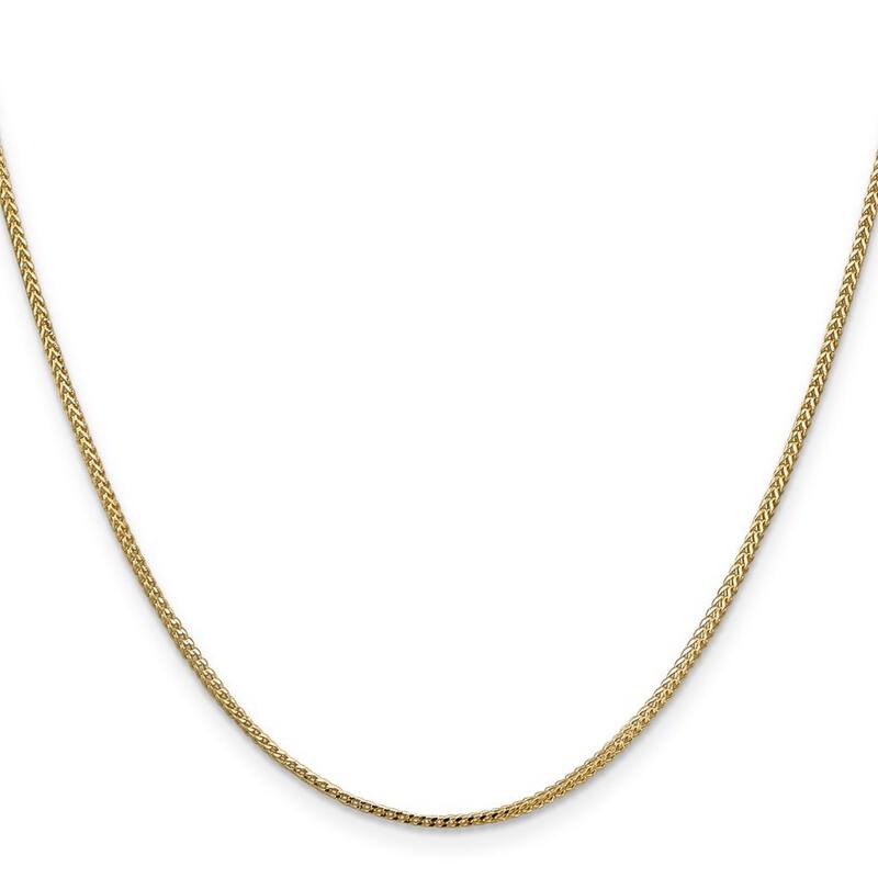 Curata 14k Yellow Gold 1.1mm Franco Chain Necklace Options: 16 18