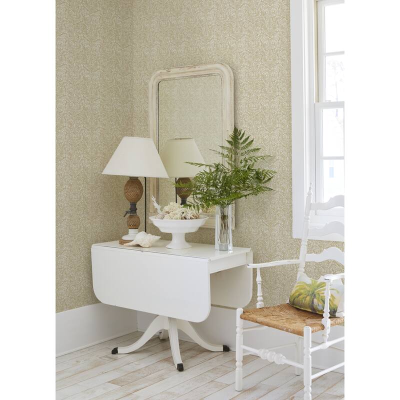 A-Street Prints Elma Honey Fiddlehead Wallpaper