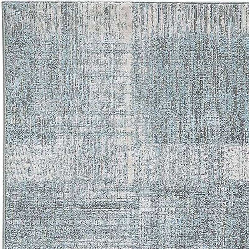 Zaxiw Power Loomed Abstract Modern Stain Resistant Area Rug By HomeRoots - 94' X '34' X '0.39