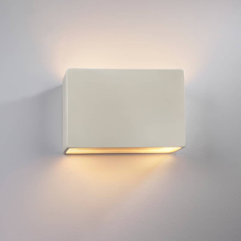 Porch & Den Colton Matte White Open Rectangular ADA 10-inch Wall Sconce