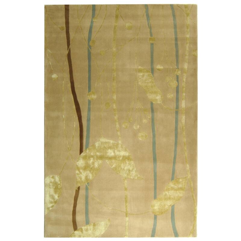 SAFAVIEH Handmade Rodeo Drive Samara Mid-Century Modern Abstract Wool - 6' x 9' - Ivory/Gold - Rectangle