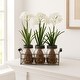preview thumbnail 2 of 3, HomeStock Paper Whites in Glass Jars in Metal Holder - Vintage Faux Floral Set for Charming Décor - 14
