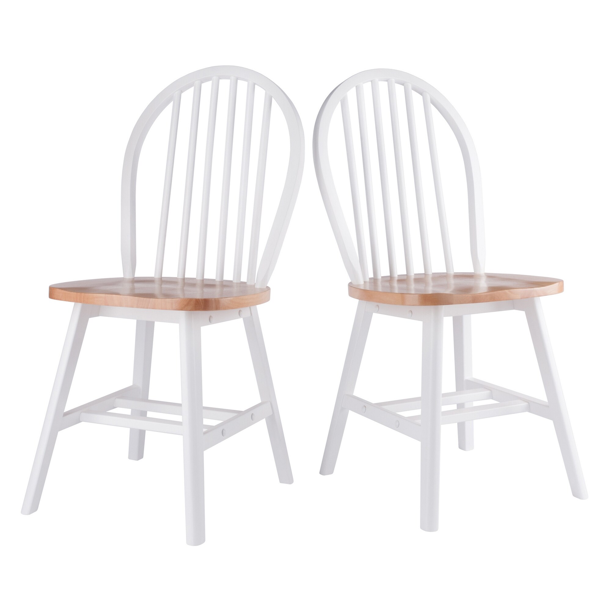 Windsor 2-Pc Chair Set, Natural and White - Overstock - 35999695