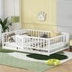 preview thumbnail 16 of 89, Montessori Floor Bed with Fence & Door, Toddler Wood Bed Frame for Kids