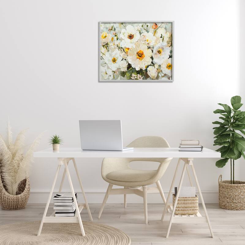 Stupell Porcelain Flowers Bundle Framed Giclee Art Design By Franklyn Gregory