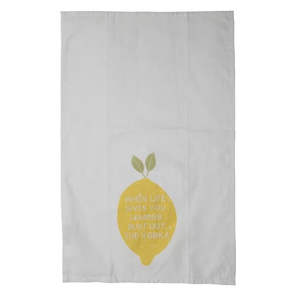 Lemon Bliss Printed Kitchen Towels, Set of 4