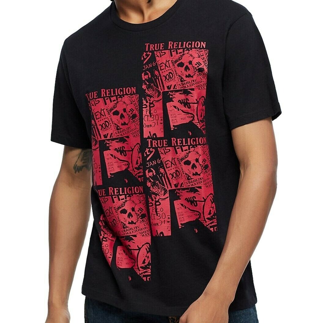 Shop True Religion Mens T Shirts Black Size Small S Logo Print Graphic Tee Overstock 31813707