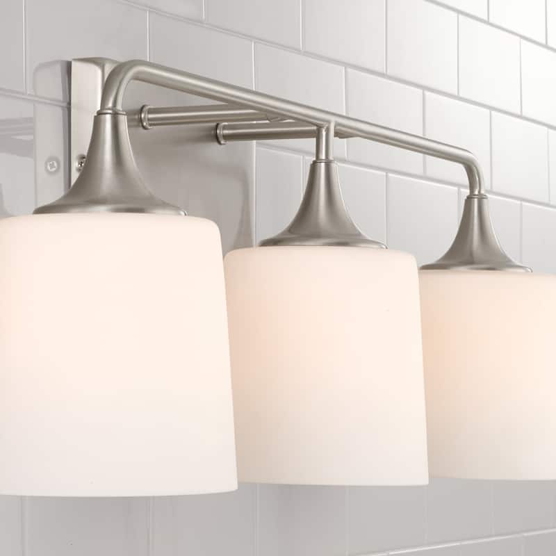 Presley 3-light Bath/ Vanity Fixture w/ Soft White Glass