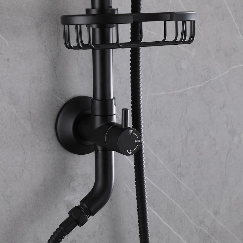 Wall-mounted complete shower system with soap dish (not including the rough-in valve)