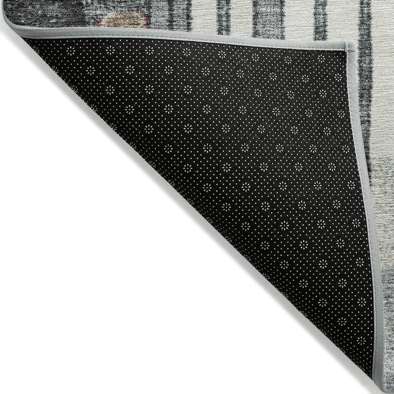 Machine Washable Indoor/Outdoor Casual Contemporary Chantille Rug