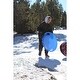 preview thumbnail 6 of 5, Slippery Racer Downhill Pro Superman Plastic Saucer Disc Snow Sled Slider, Blue - 2