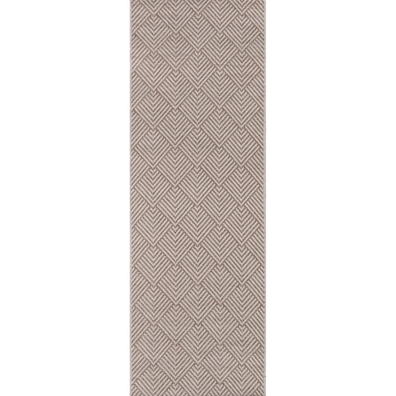 ECARPETGALLERY Machine Woven Laura Indoor/Outdoor Area Rug - Beige - 2'0 x 6'0 - Runner