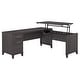 preview thumbnail 51 of 67, Bush Somerset 72W 3 Position Sit to Stand L Shaped Desk in Ash Gray