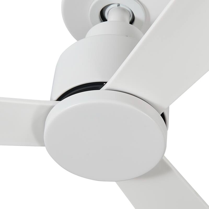 52" Matte White Industrial Reversible DC Motor Ceiling Fan