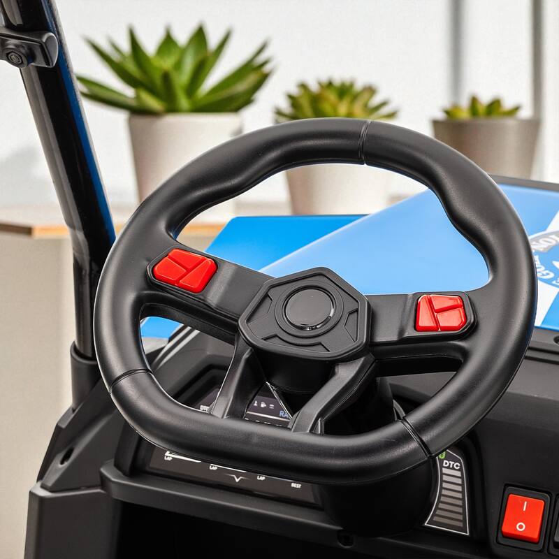 24V Kids Electric Ride-On Track with Dual Seats, Remote Control, Bluetooth Audio, and 4-Wheel Suspension