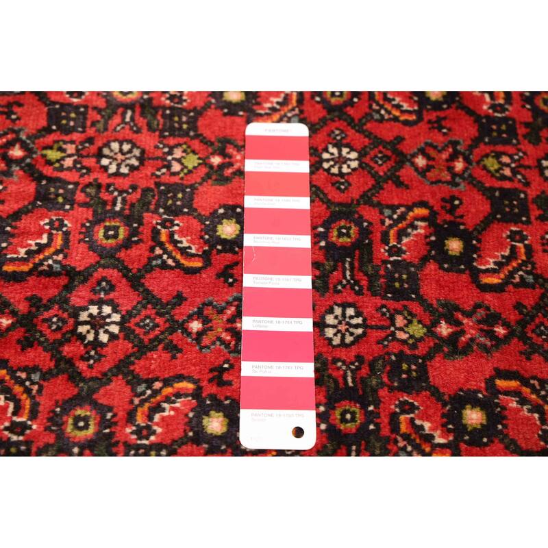 ECARPETGALLERY Hand-knotted Andelz Red Wool Rug - 3'7 x 4'11