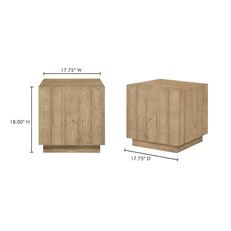 NADAAL STUDIOS Niall, Accent Table With Reclaimed Pine - Natural