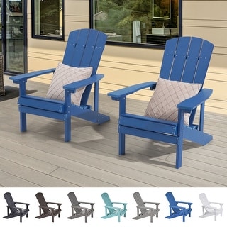 Bonosuki Patio Faux Wood Adirondack Chair Weather Resistant-Set of 2