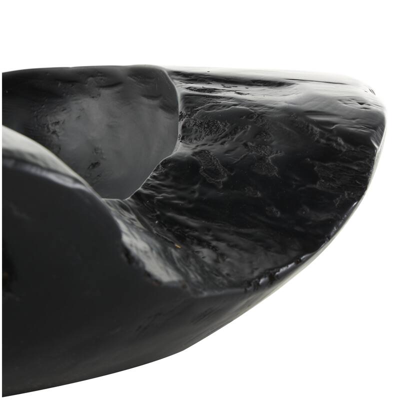 Teak Wood Handmade Live Edge Decorative Bowl - Black - Roche River Decor