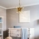 preview thumbnail 7 of 7, 6-Light Modern Gold Sputnik Sphere Chandelier Starburst Satellite Pendant Ceiling Lighting