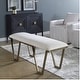 preview thumbnail 5 of 3, Uttermost 23676 Farrah 54"W Modern Industrial Geometric Accent Bench