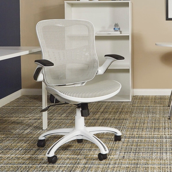 Riley Office Chair with White Mesh Seat and Back. Opens flyout.