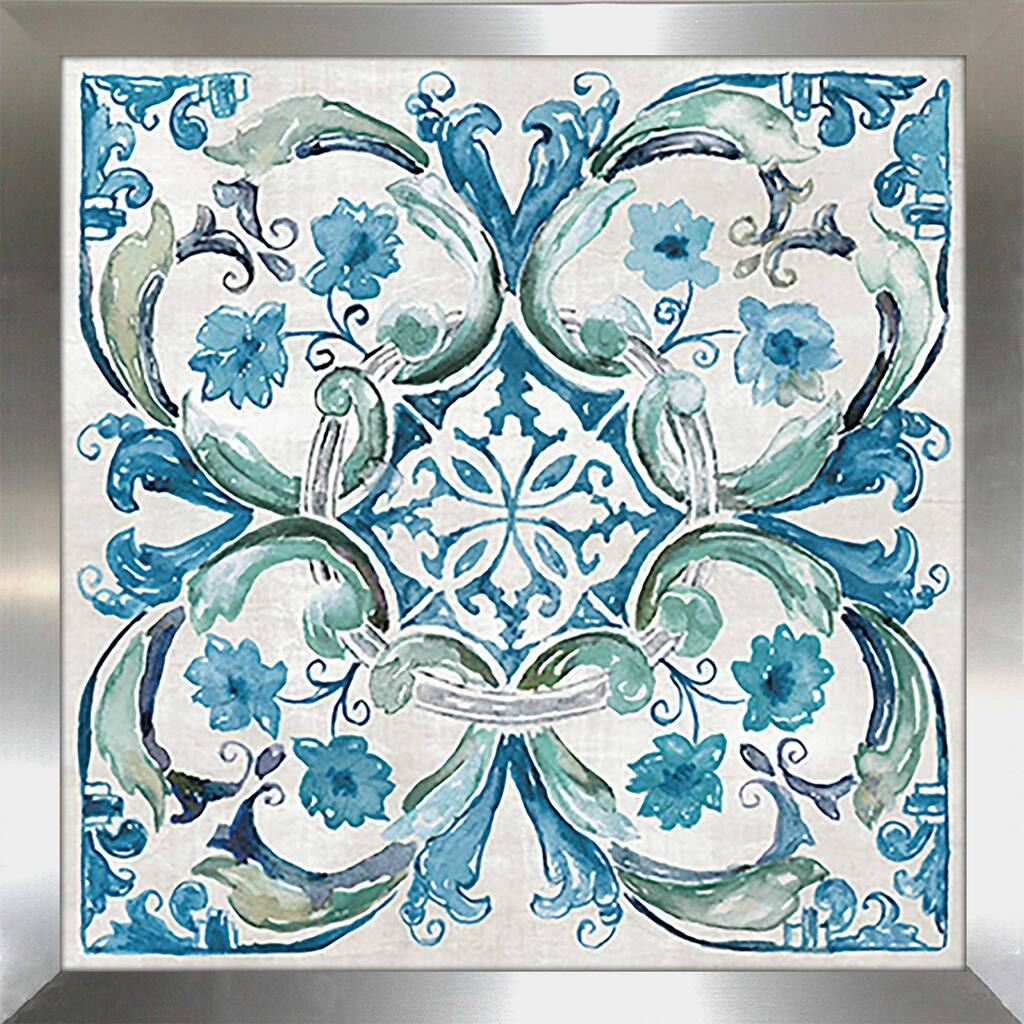 "Carribean Tile I (Square)" by Nan Print on Acrylic