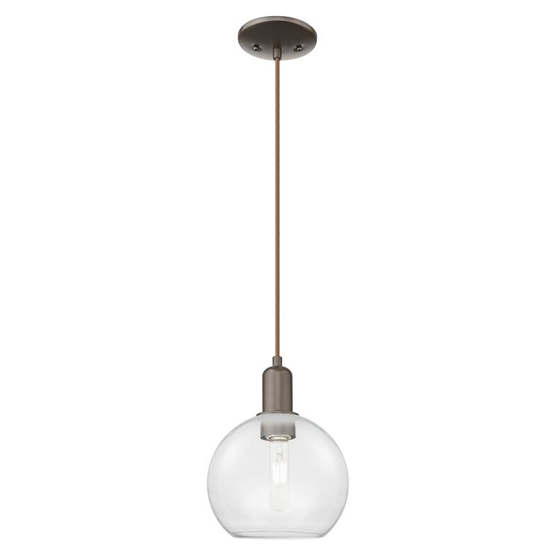Innovations Lighting Endless Possibilities Arcadia - Athens - 1 Light 8" Cord Hung Mini Pendant - Clear/Oil Rubbed Bronze