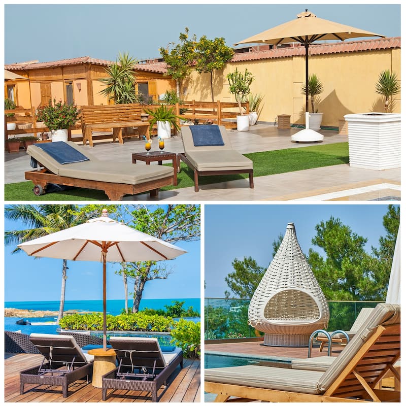 Aoodor Patio Chaise Lounger Cushions Set of 2, Olefin Fabric, Water-Resistant, 72x21x3 Inches(Only Cushions) - N/A