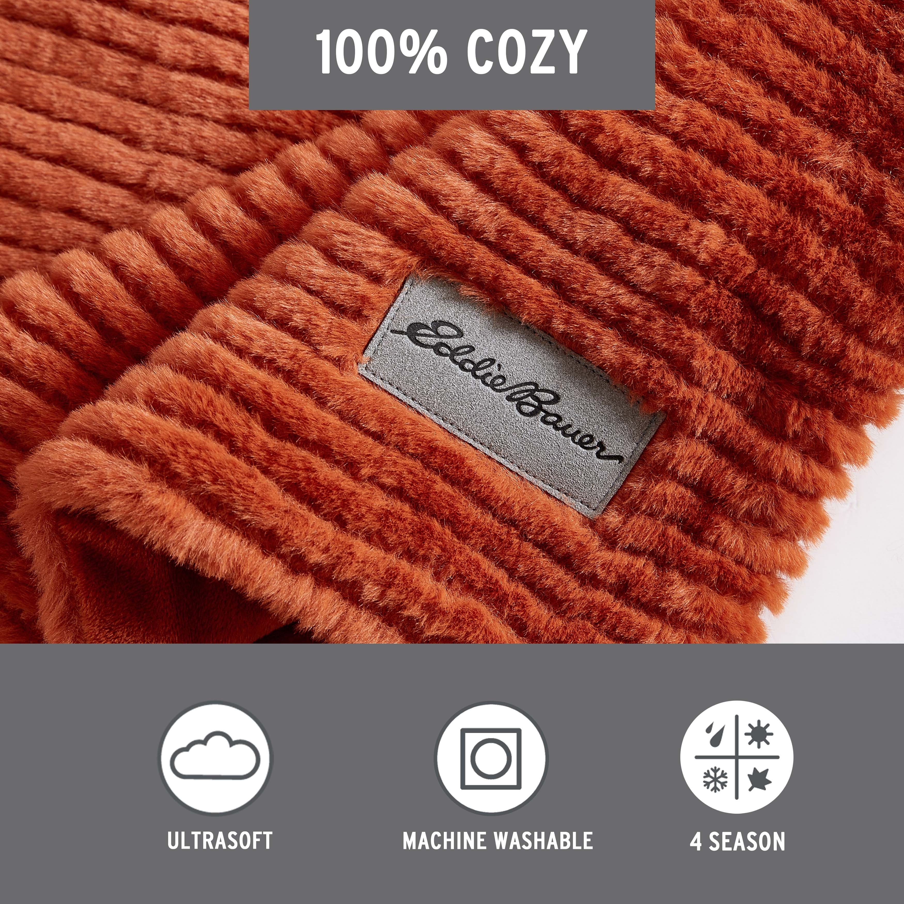 Eddie Bauer Ribbed Super Soft Textured Solid Plush Throw Blanket On Sale Bed Bath Beyond 36328689