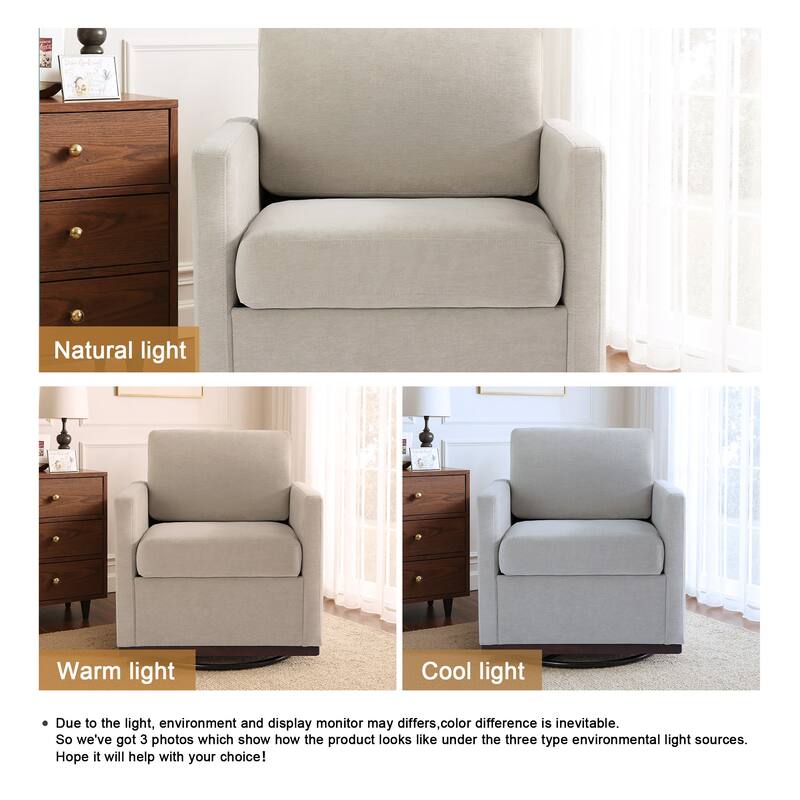 Modern Upholstered Swivel Accent Arm Chair