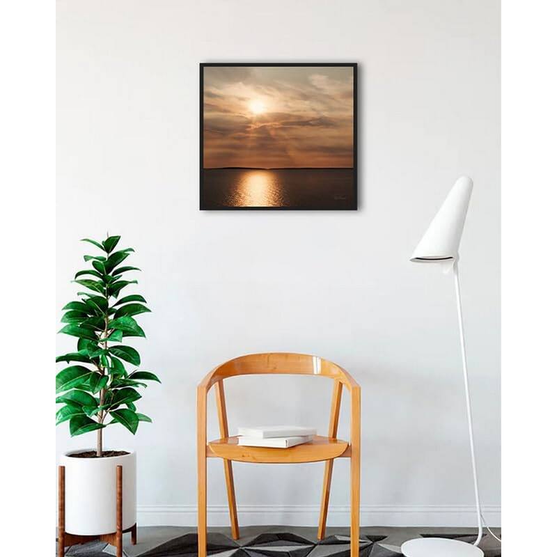 Morning Spotlight Framed Poster - 24 x 24 Inch - Black