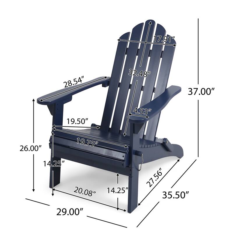 Hollywood Foldable Acacia Adirondack Chair by Christopher Knight Home