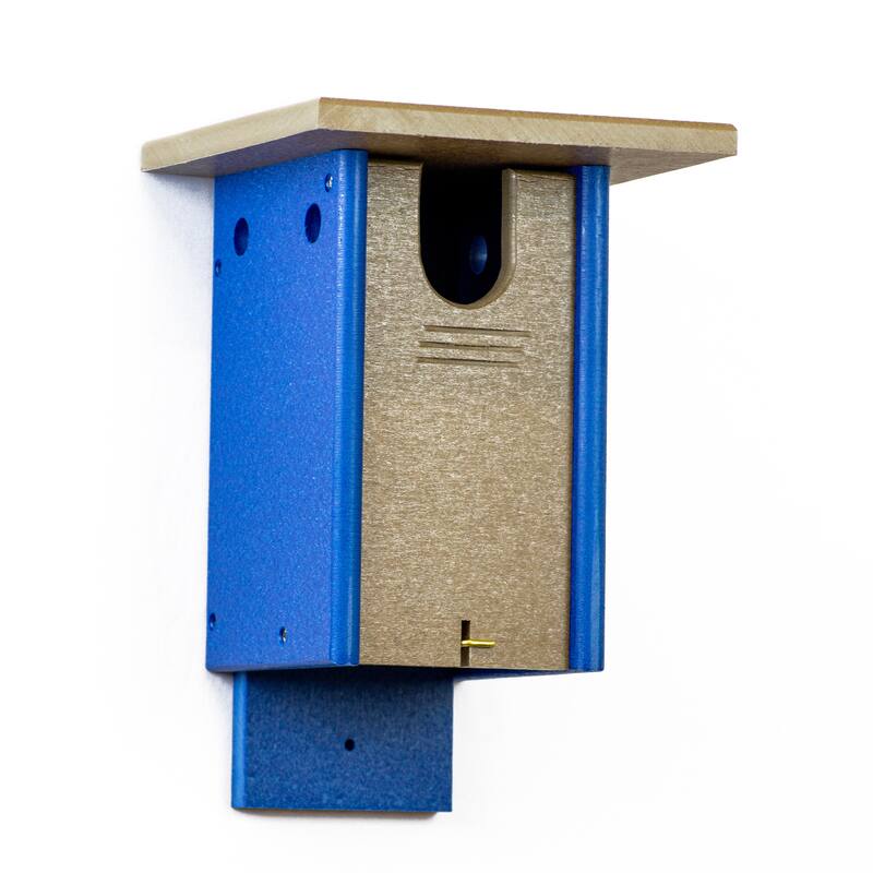 OUTDOOR LEISURE PRODUCTS Model GM23WWBL Blue Bird House Made of High Density Poly Resin