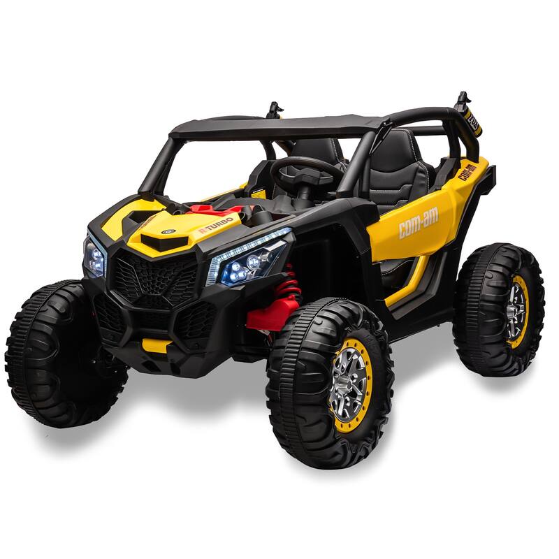24v Electric Vehicle 2-Seater Kids Ride on UTV Car for Kids Best Gifts - Yellow