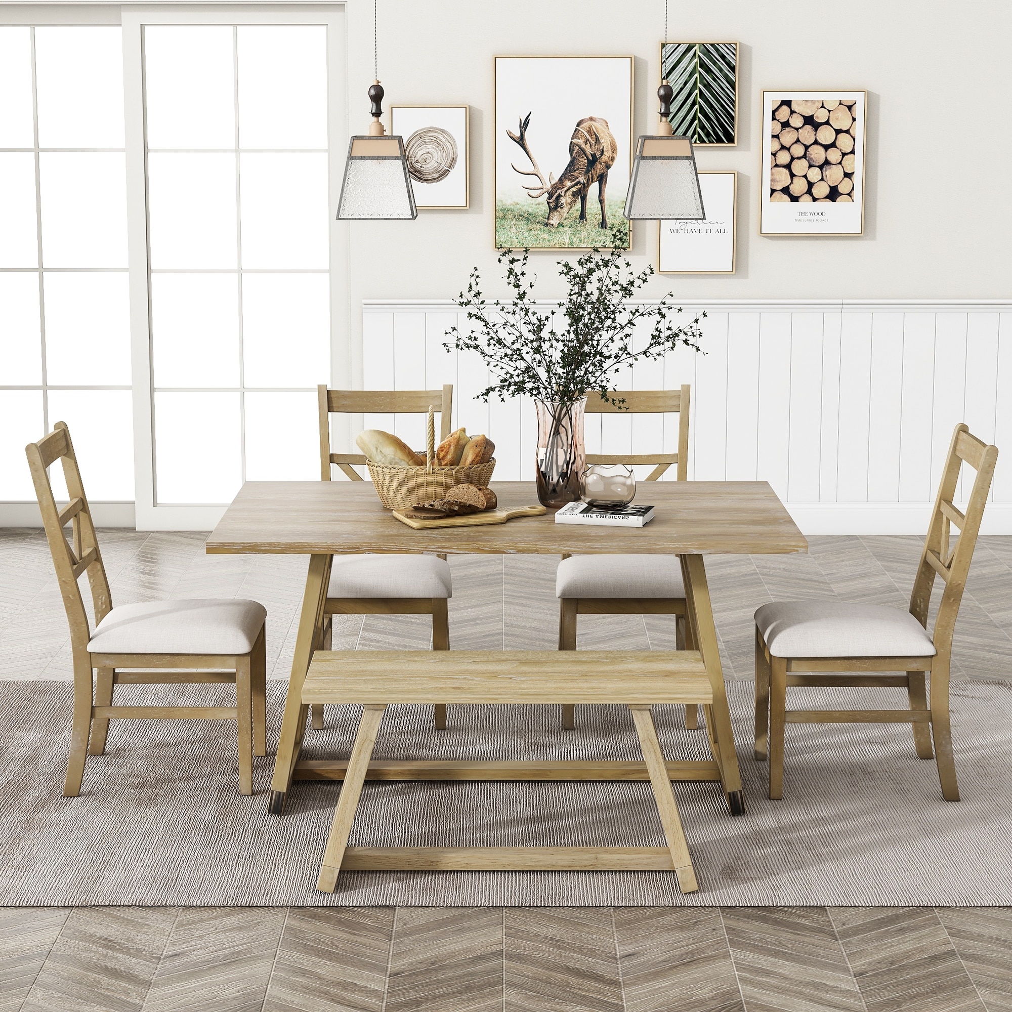 Nook table best sale and bench