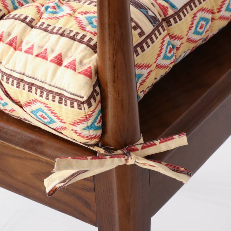 The Curated Nomad San Carlos Tan Triple Layered Chair Pad - 18 inches x 18 inches