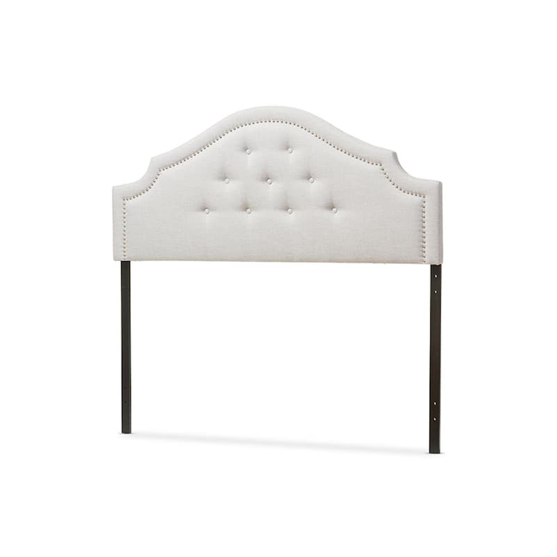 Elegant Modern Upholstered Headboard with Button Tufting and French-Inspired Curves, Adjustable for All Beds