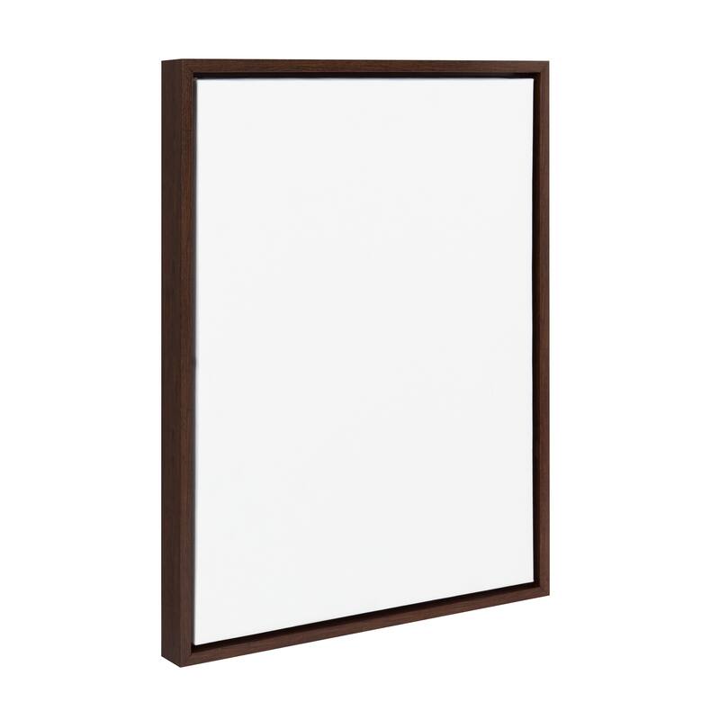 Kate and Laurel Sylvie Blank Framed Canvas - 18x24 - Walnut