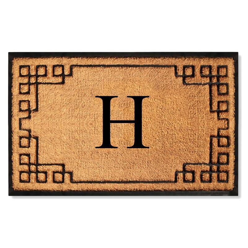 A1HC Natural Coir & Rubber Door Mat, Heavy Duty, Dirt Trapping, Long-Lasting Entrance Doormats,Thick & Durable Outdoor Entry Mat - 36" X 72" - H